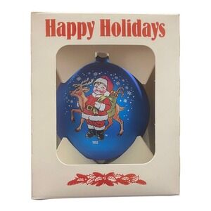 Campbell's Soup Kids Christmas Ornament Blue Glass Ball 1993